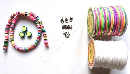 Fimo Boncuk Set - Gökkuşağı Limon